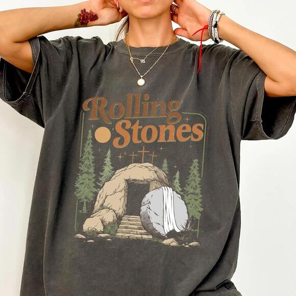 Other - Rolling Stones Easter Tomb T-Shirt Jesus Christ Resurrection Graphic Tee